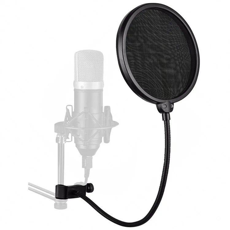 Конденсаторный микрофон студийный RIAS M-800 Pro-MIC со стойкой и ветрозащитой Black-Gold (4_00352)