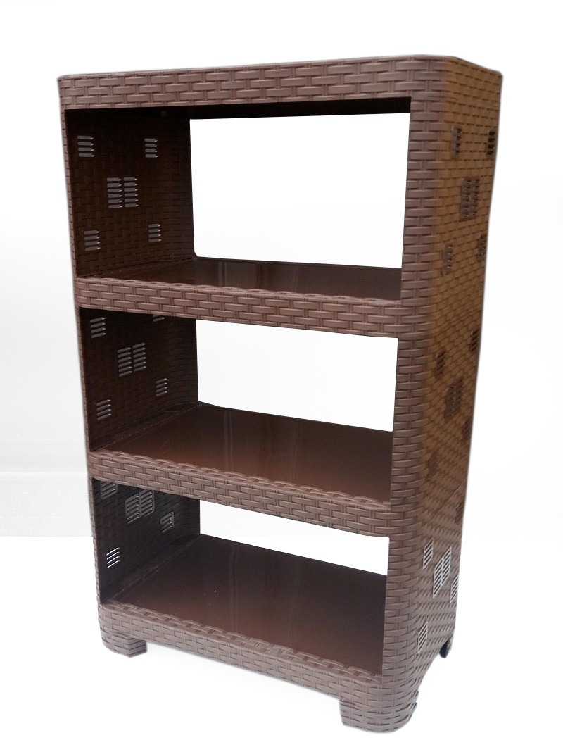Этажерка Plastic's Craft Ротанг 4-секционная Коричневый 52х30х83 см 2000181110114
