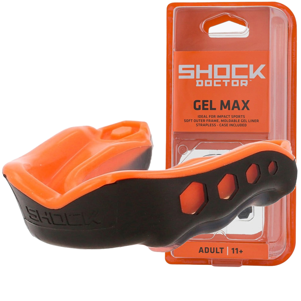 Капа взрослая Shock Doctor Gel Max 11+ Black Orange (6230-BK/OR-AD)