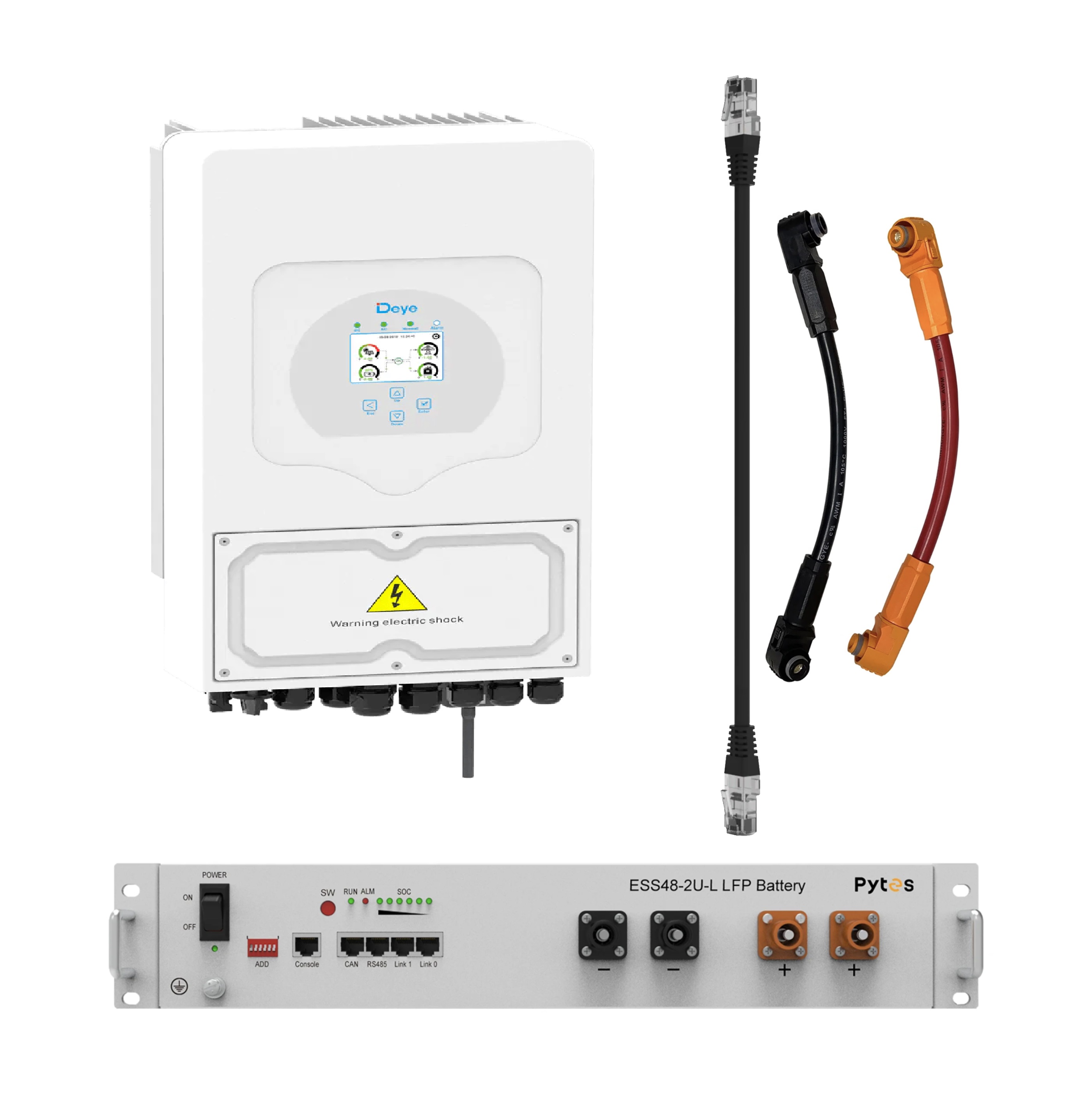 Комплект безперебійного живлення Deye 5 кВт / Pytes E-Box-4850 2,4 кВт*год/48В