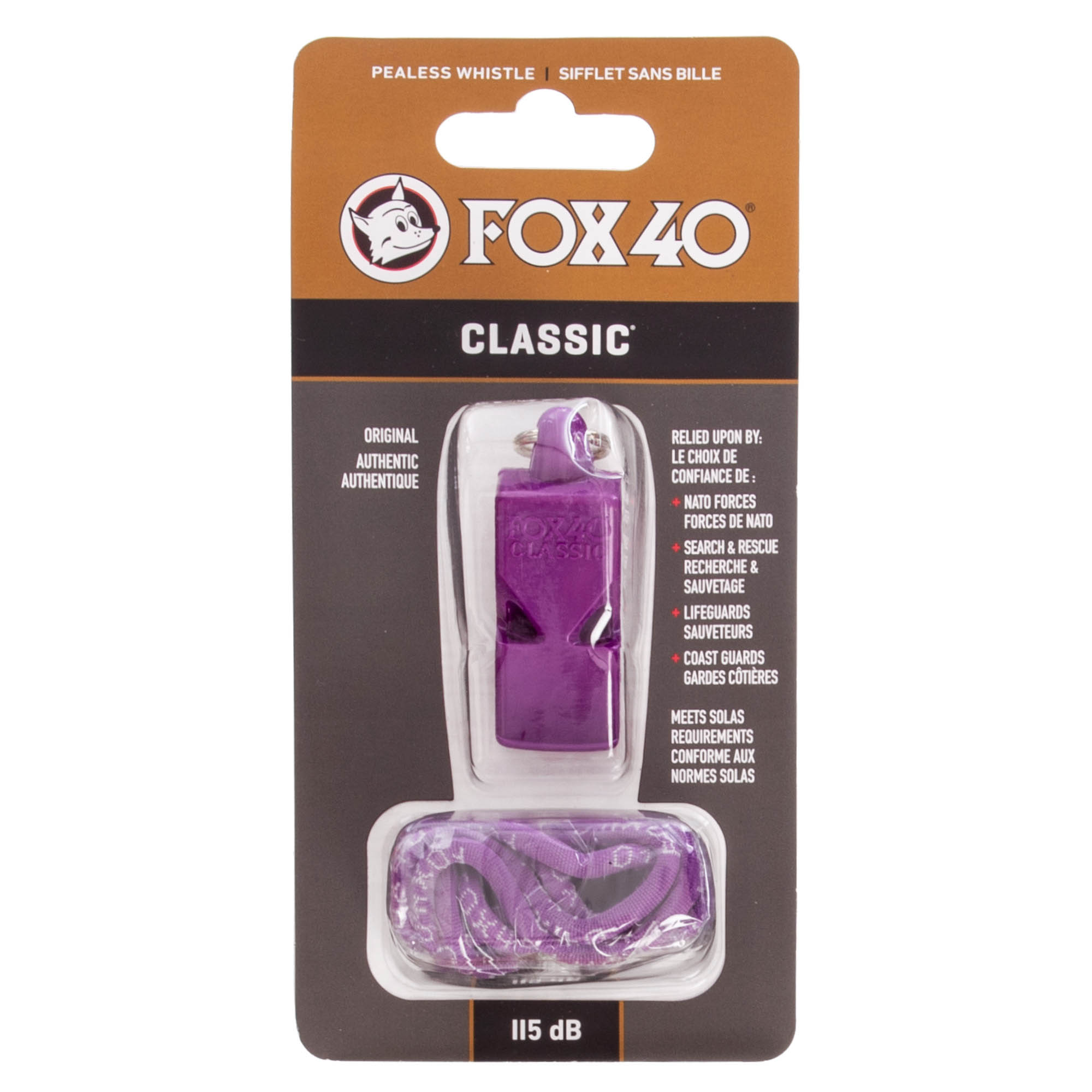 Свисток судейский пластиковый FOX40-CLASSIC фиолетовый