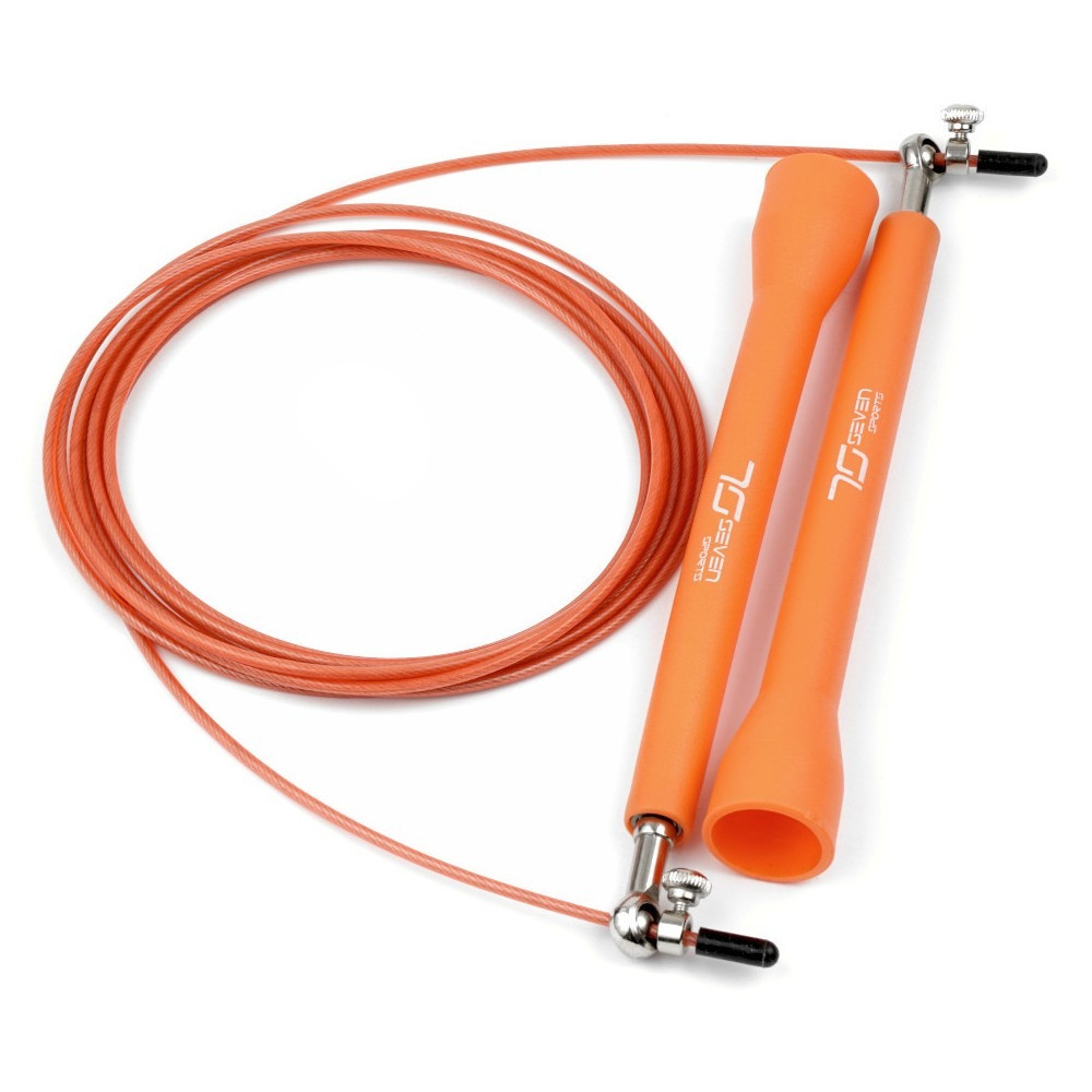 Скакалка швидкісна 7SPORTS Elite Rope 3м. металева на підшипниках SK-5 помаранчева
