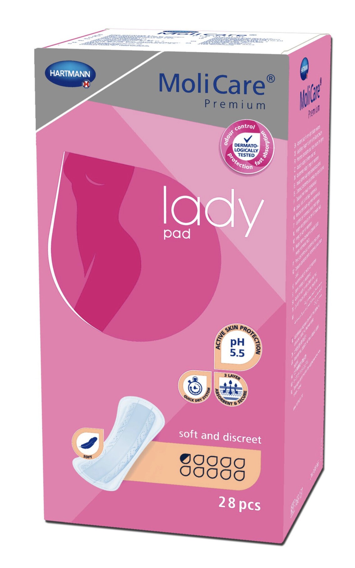 Прокладки урологические при недержании мочи Paul Hartmann MoliCare Premium lady pad 0.5 капли 28 шт