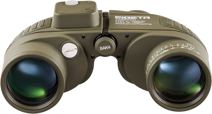 Морской бинокль Sigeta Admiral 7x50 Military floating compass reticle Зеленый (2407419934)