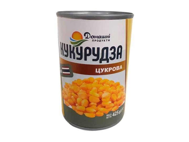 Кукурудза сладкая консервированная Домашні продукти 340 г 4820186123975