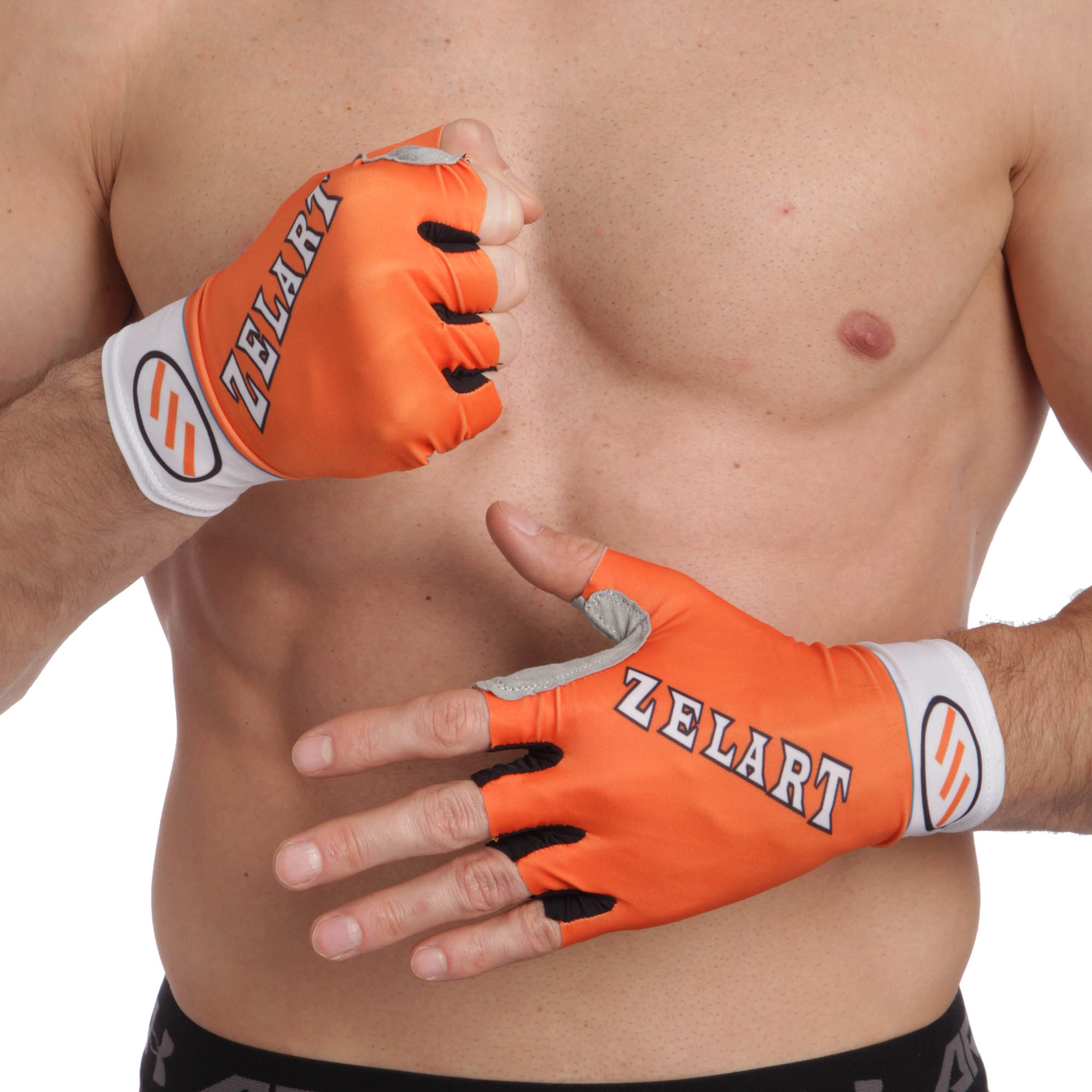 Перчатки с длинной эластичной манжетой Zelart ZG-3601 М Оранжевый