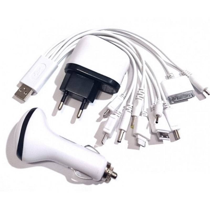 Универсальный зарядной адаптер 14 в 1 White (hub_np2_0381)