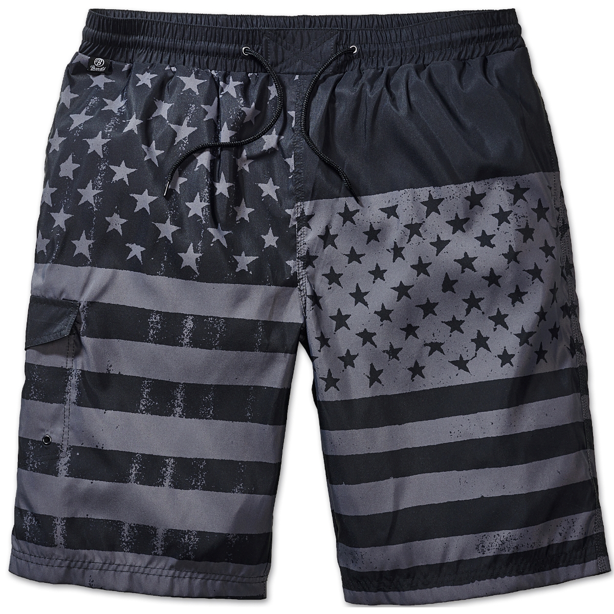 Плавальні шорти Brandit Swimshorts BLACK PRINT L/XL Чорний (9153.117-L/XL)