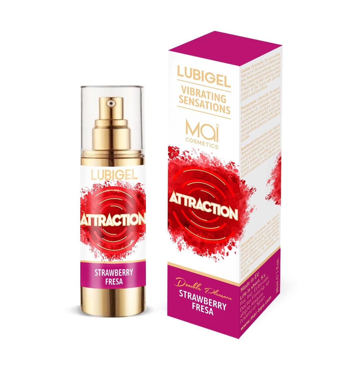 Рідкий вібратор MAI Lubigel Strawberry 30 мл (SO2414)