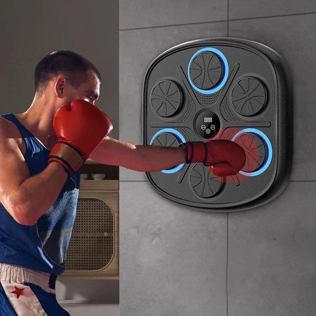 Боксерский тренажер настенный BoX с LED подсветкой и перчатки (Н051290)