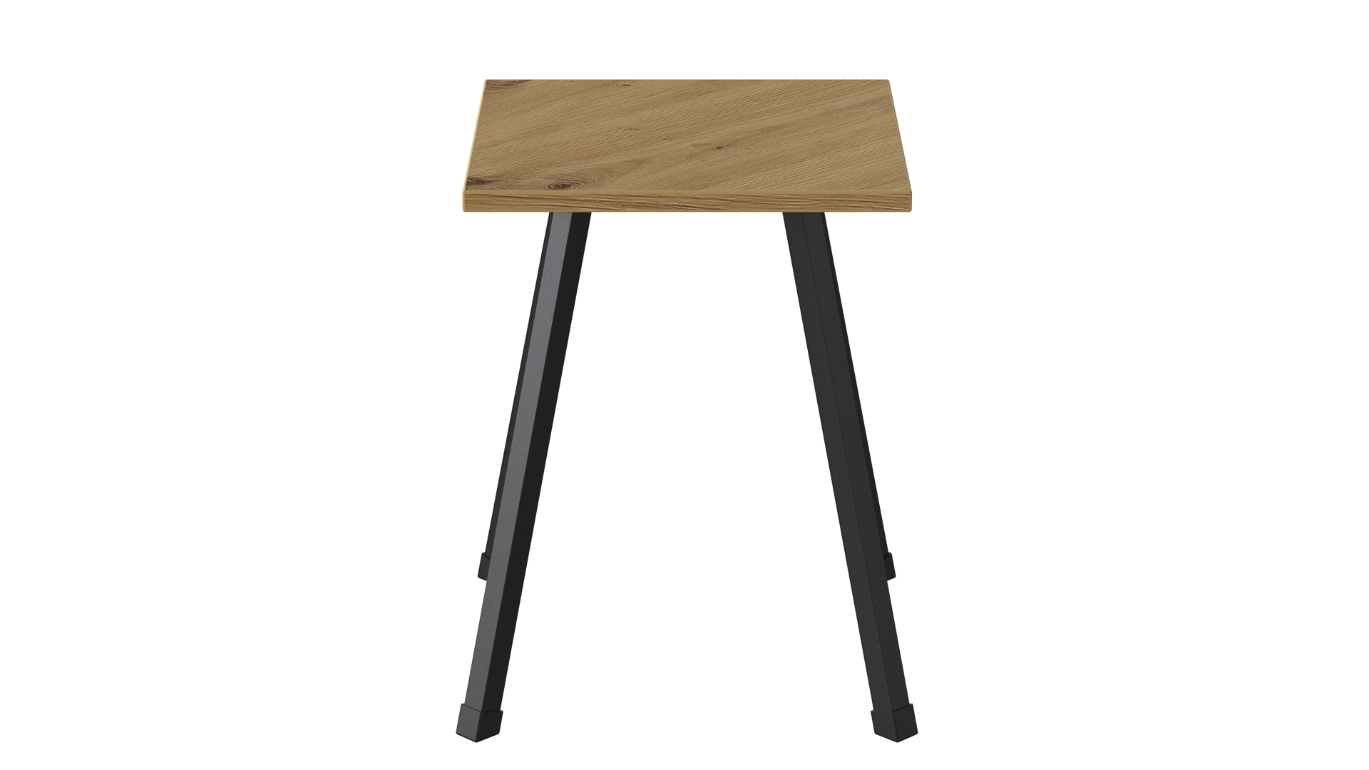 Табурет кухонный Ferrum-decor 430x320x320 Черный металл ДСП Дуб Артизан 16 мм (TAB006)