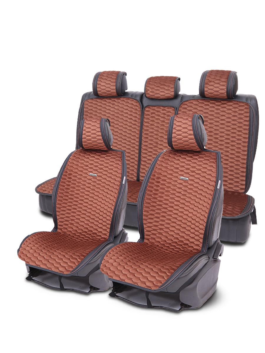 Накидки-чехлы на сиденье для HYUNDAI ACCENT MC 2006-2010 AUAU Romeo Коричневый (42195969)