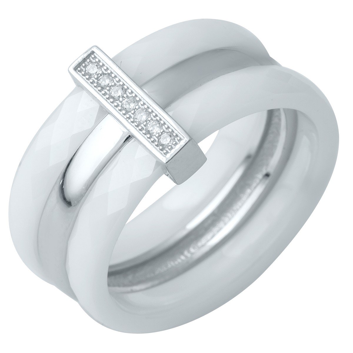 Срібна каблучка SilverBreeze з керамікою (0481791) 16.5 розмір