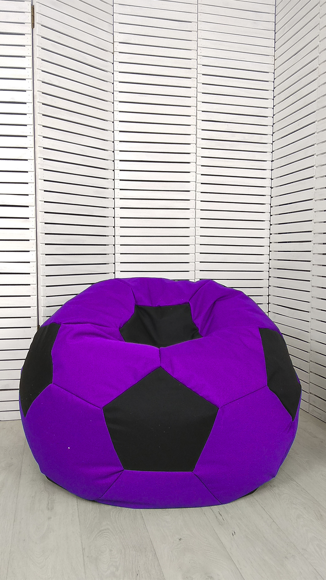Крісло М'яч Coolki 100см Фіолетовий з Чорним (Оксфорд 600D PU)