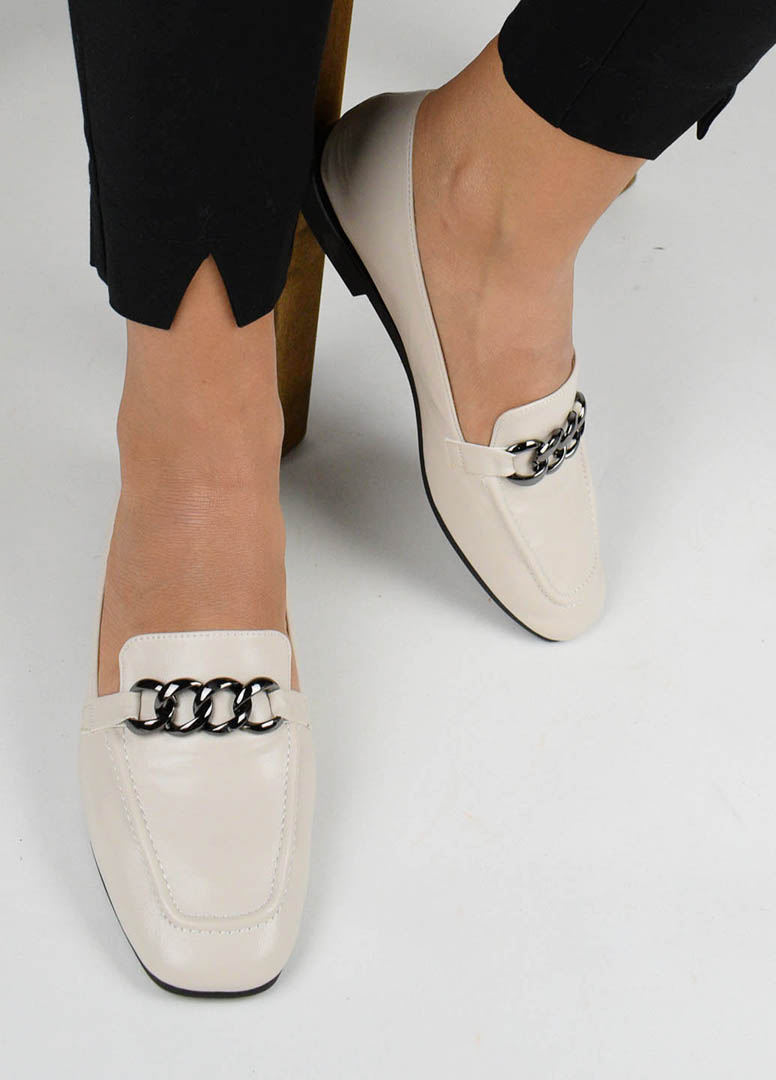 Мокасины женские 337106 р.38 (24) Fashion Бежевый