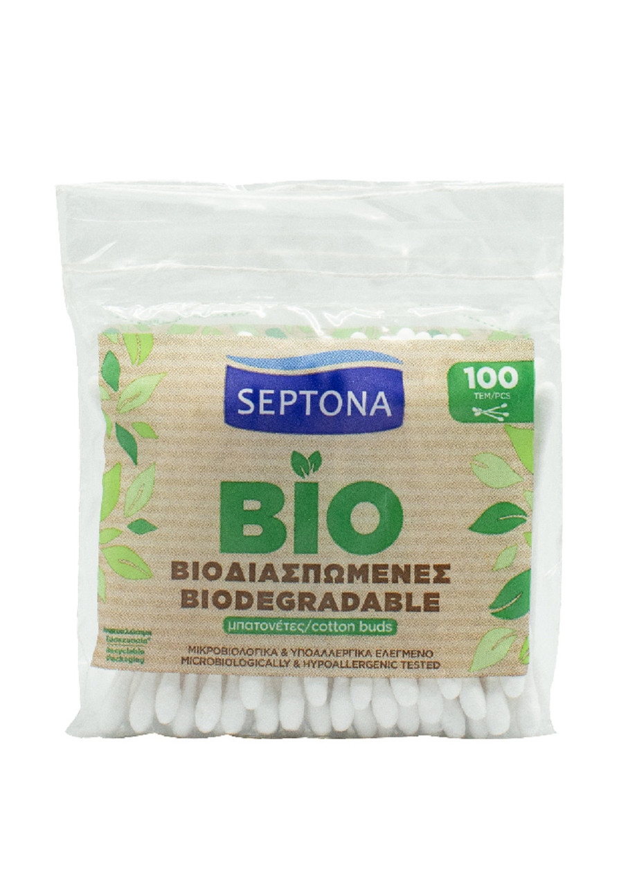Ватные палочки Septona Биоразлагаемые 100 шт