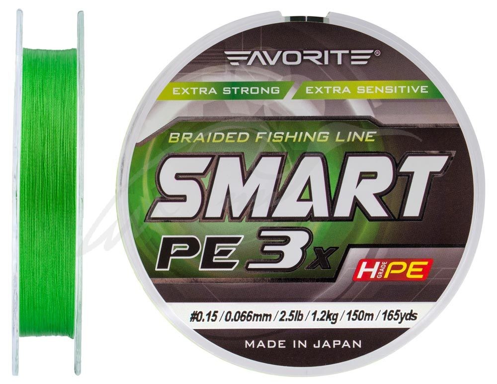 Шнур Favorite Smart PE 3x 150м 0.2/0.076mm 4lb/1.9kg (1693-10-61)