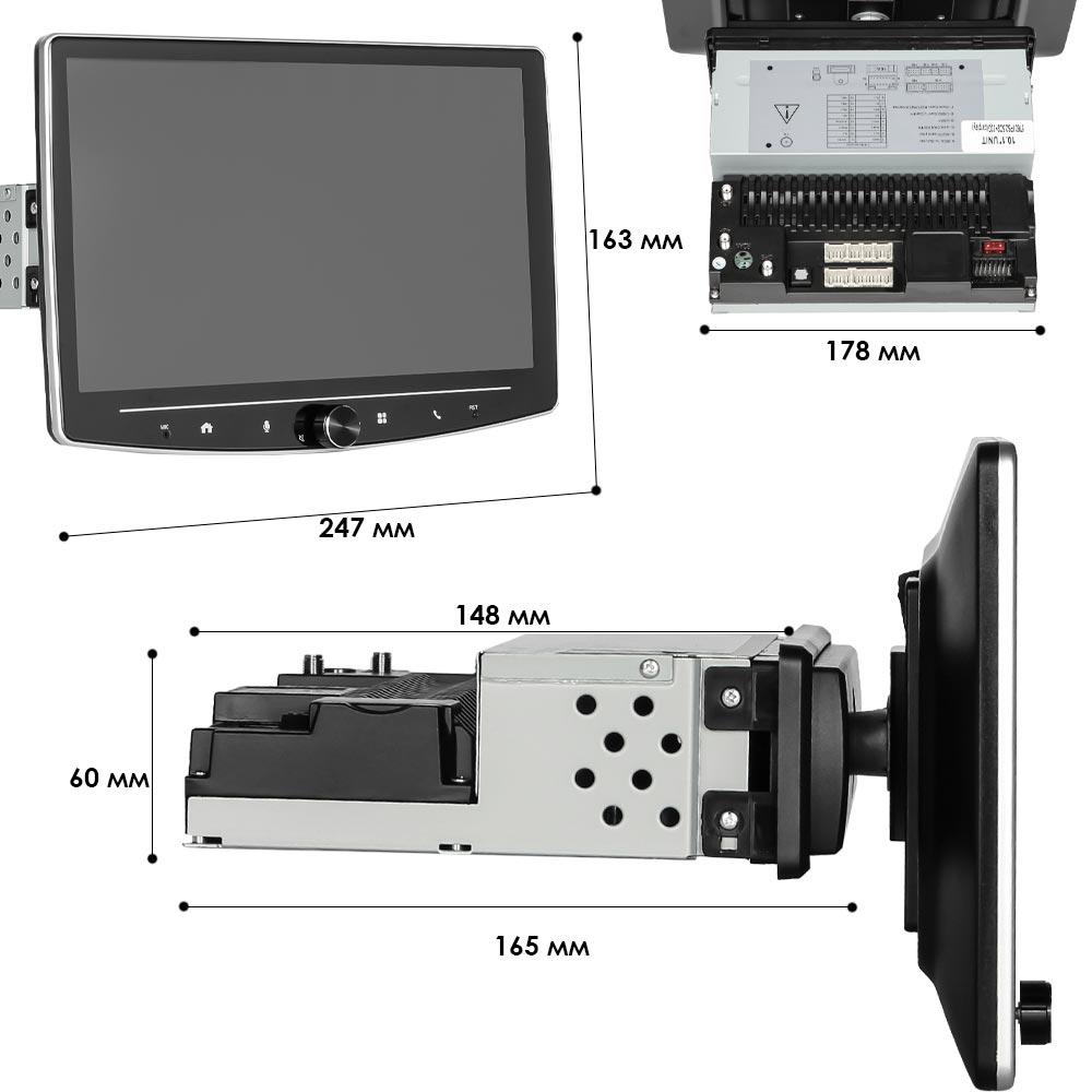 Автомобильная магнитола Lesko 1 din 10" 10232CP 2/32 GPS Android CarPlay (11210-63254)