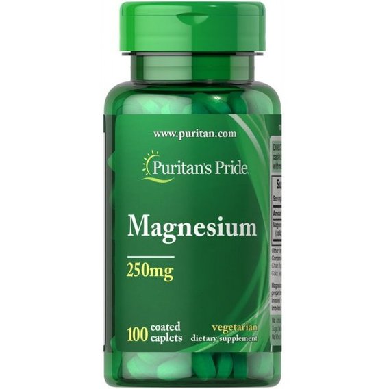 Микроэлемент Магний Puritan's Pride Magnesium 250 mg 100 Caplets PTP-15830