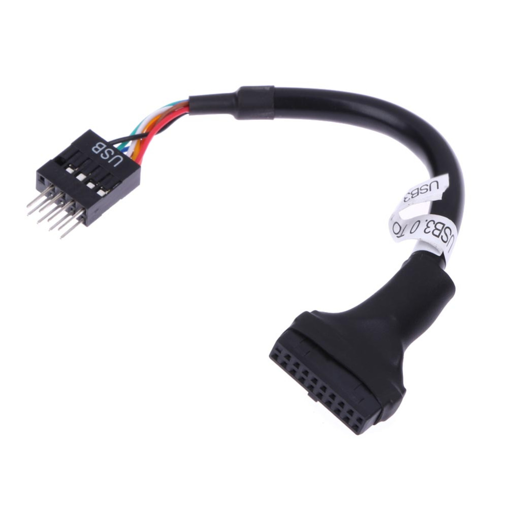 Кабель живлення внутрішній Lucom USB3.0 Pinheader-2.0 F/M (20p-9pin) 0.15m чорний (62.09.8104)