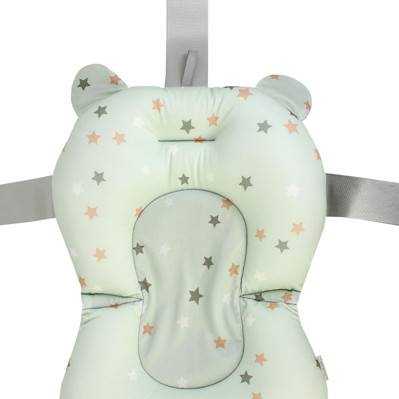 Матрасик Bestbaby 330P Green Stars коврик для ребенка в ванночку с креплениями
