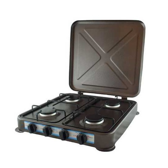 Газовая плита настольная Domotec MS-6604 4 конфорки Brown