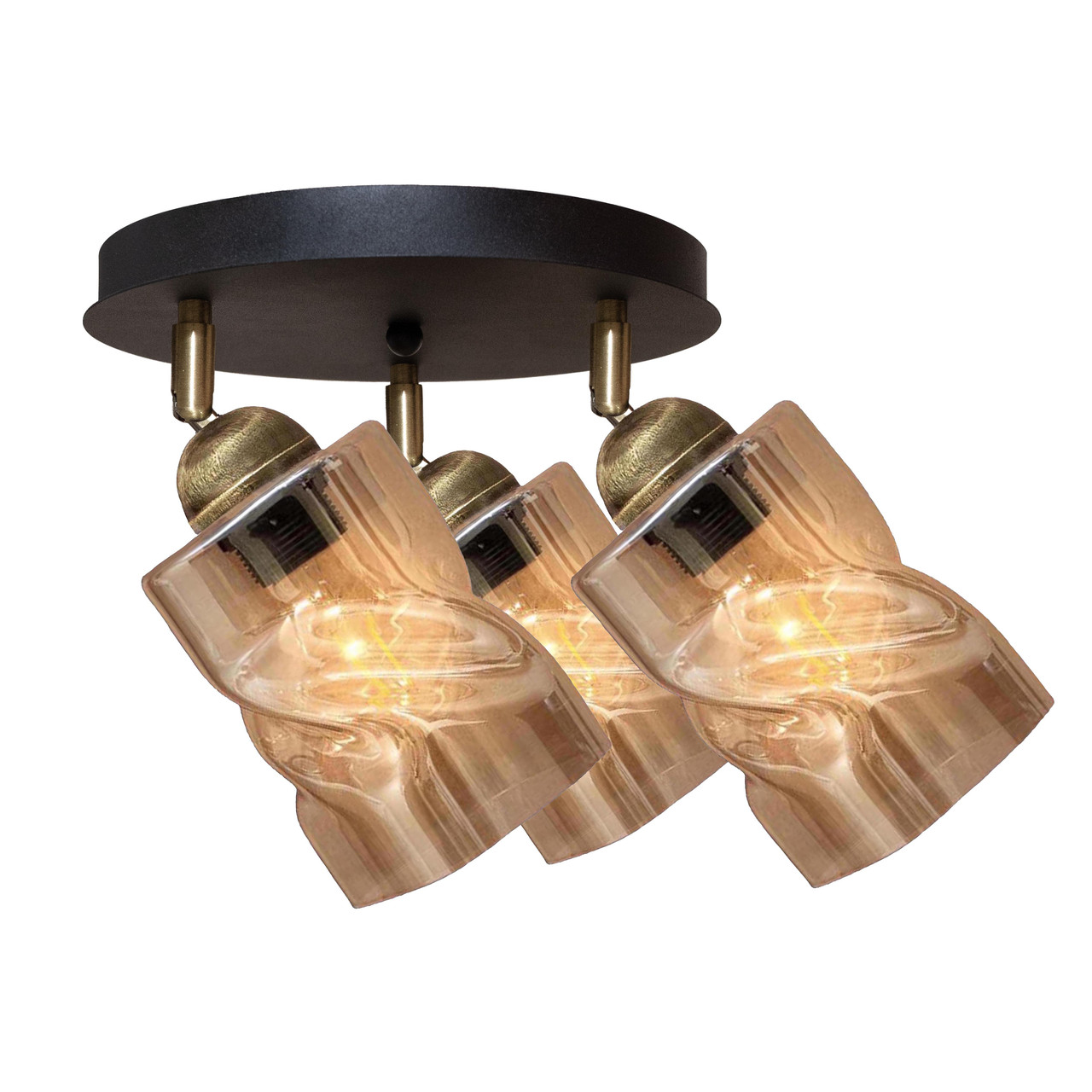Светильник потолочный MSK Electric Tornado PL 202415-3R BK 619327