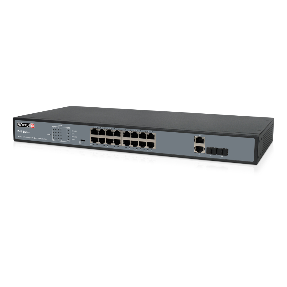 Некерований PoE-комутатор Provision ISR PoES-16250C+2Combo-V2