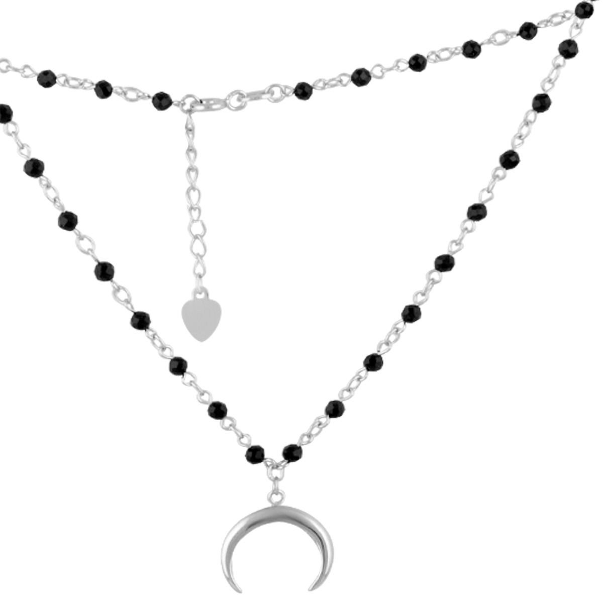 Серебряное колье SilverBreeze с натуральным шпинелью (2101192) 500