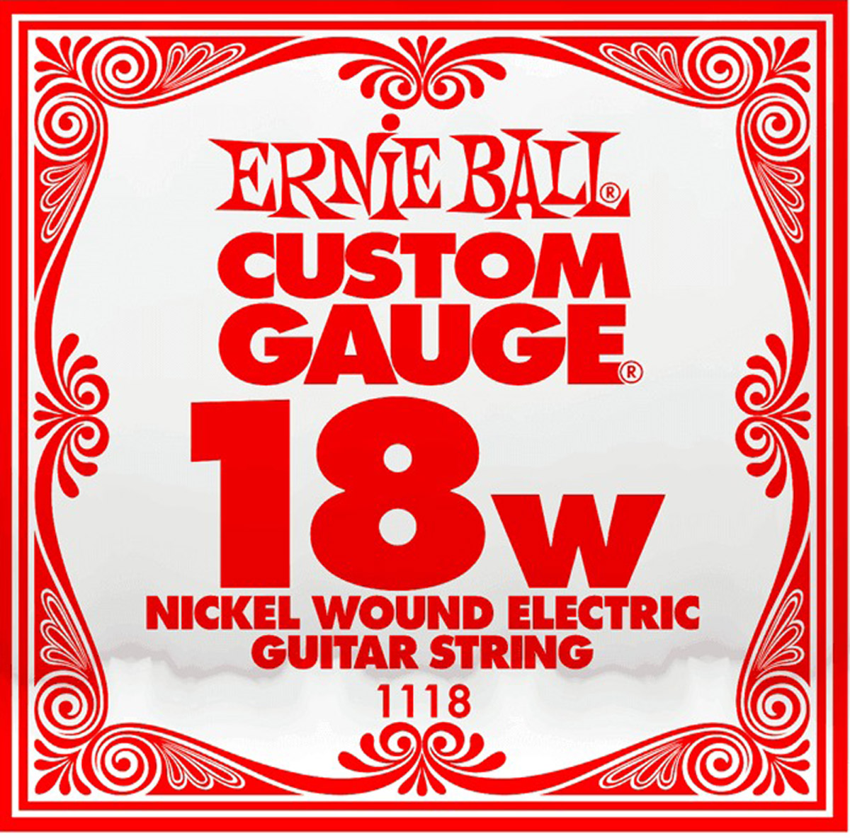 Струна Ernie Ball 1118 Nickel Wound Electric Guitar String .018