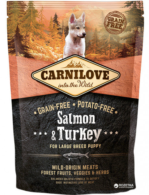 Сухой корм Carnilove Puppy Large Breed Salmon  Turkey 1.5 kg (для щенков крупных пород)