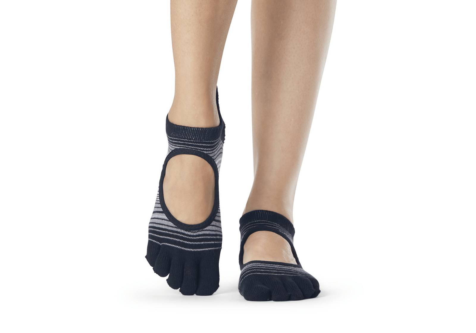 Носки для йоги ToeSox Full Toe Bellarina Static S (36-38.5) Grey