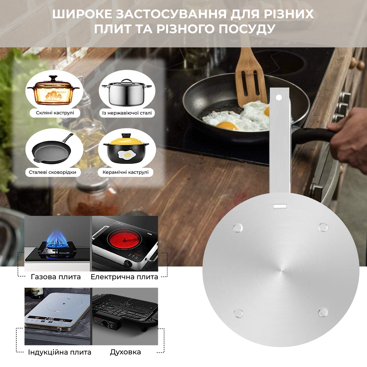 Адаптер (перехідник) для індукційної плити No Brand 20 см