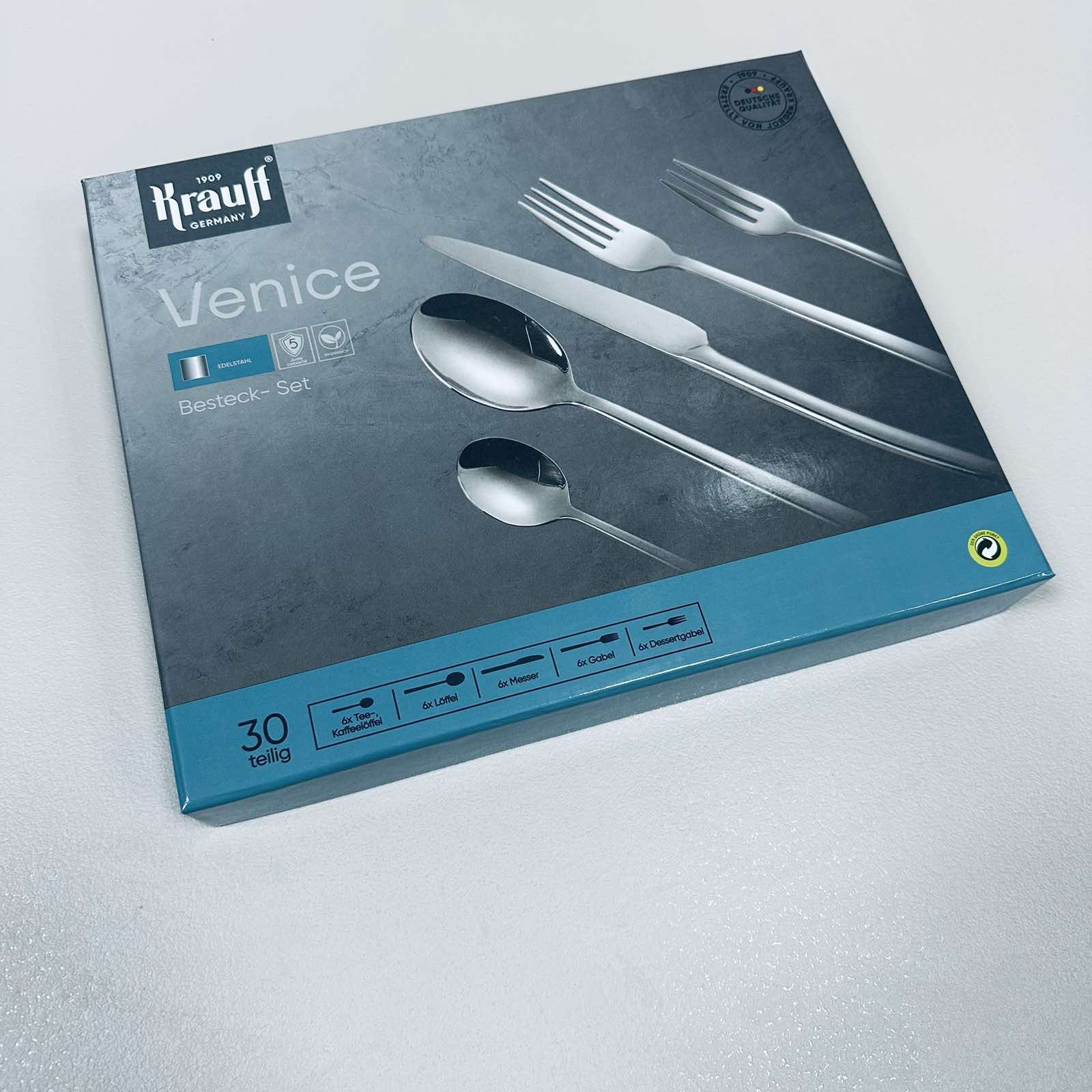 Набор столовых приборов Venice Krauff 29-178-038 30 предметов Стальной (23525)