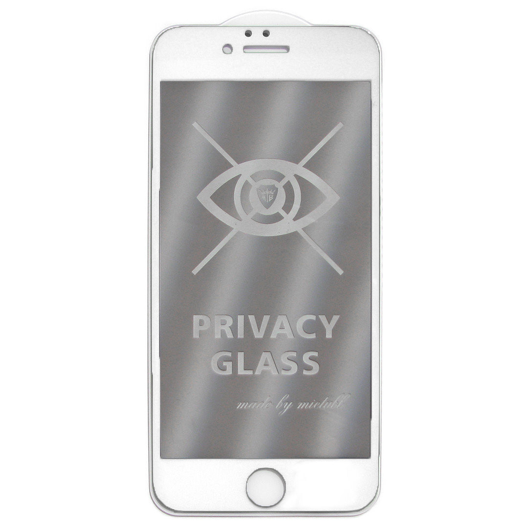Анти-шпион защитное стекло 5D Privacy Full Glue для Apple iPhone 6 Plus Белый