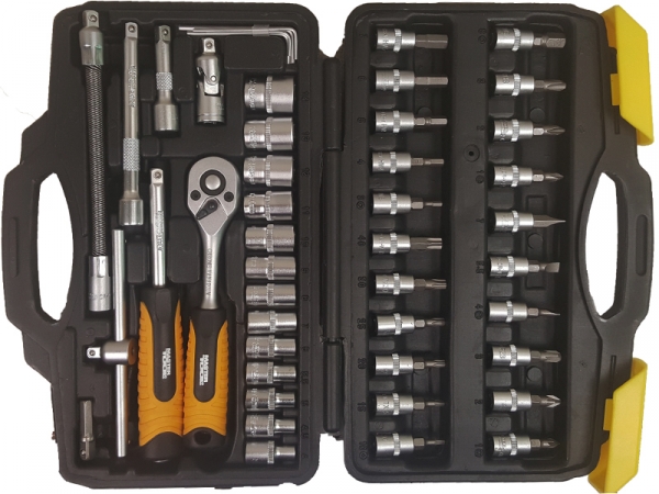 Набор ключей и насадок торцевых MasterTool 1/4  46 шт (78-2047)
