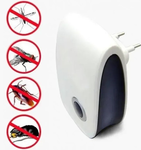 Электронный отпугиватель для насекомых No Brand Pest Repeller 9x3x6 см Бело-черный (2104618538)