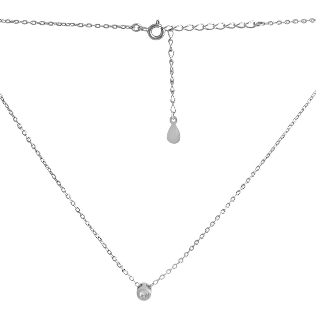 Серебряное колье SilverBreeze с фианитами (2137894) 35-38