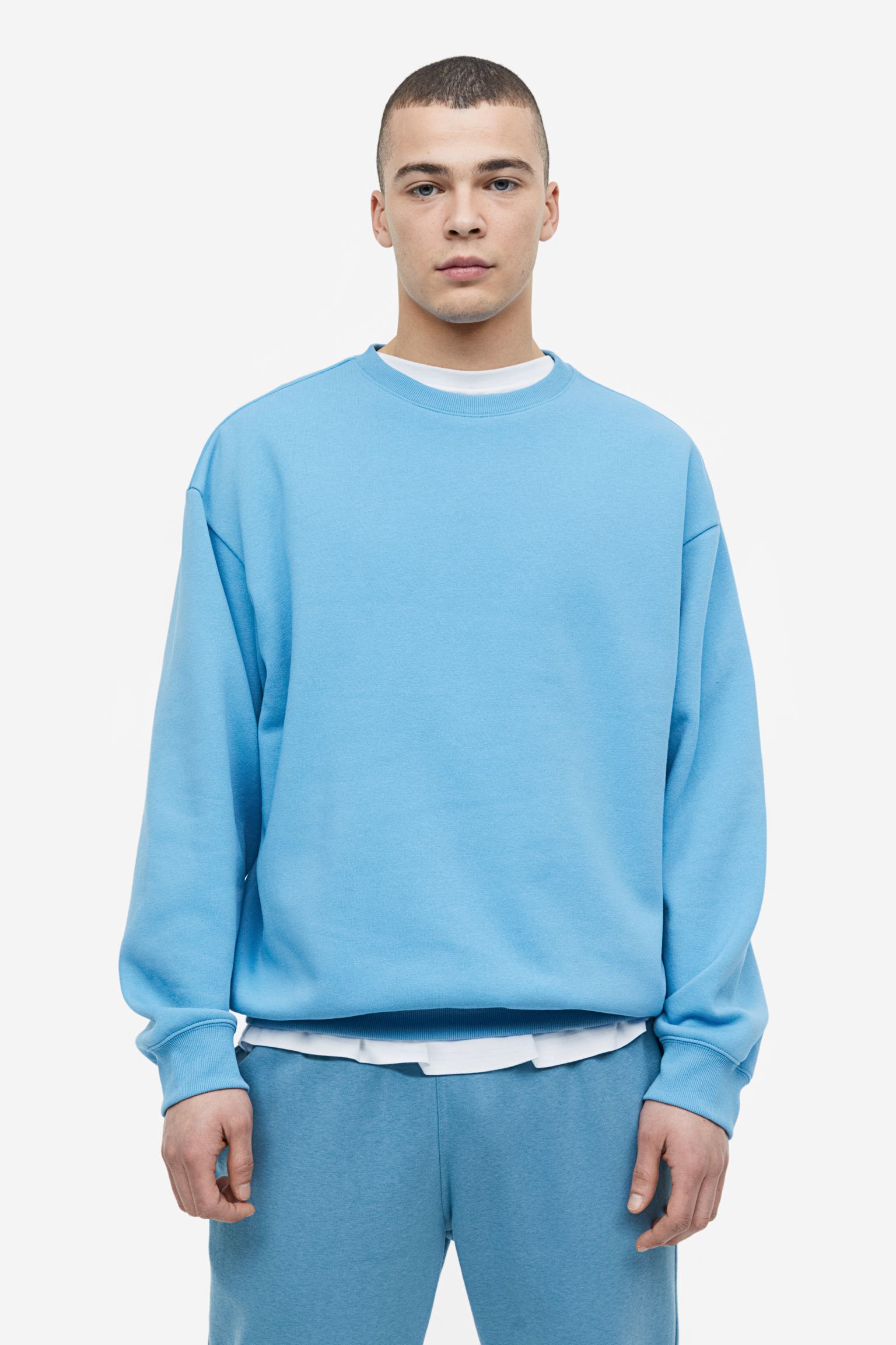 Свитшот мужской H&M 9708186 XS Голубой (2030000281534)