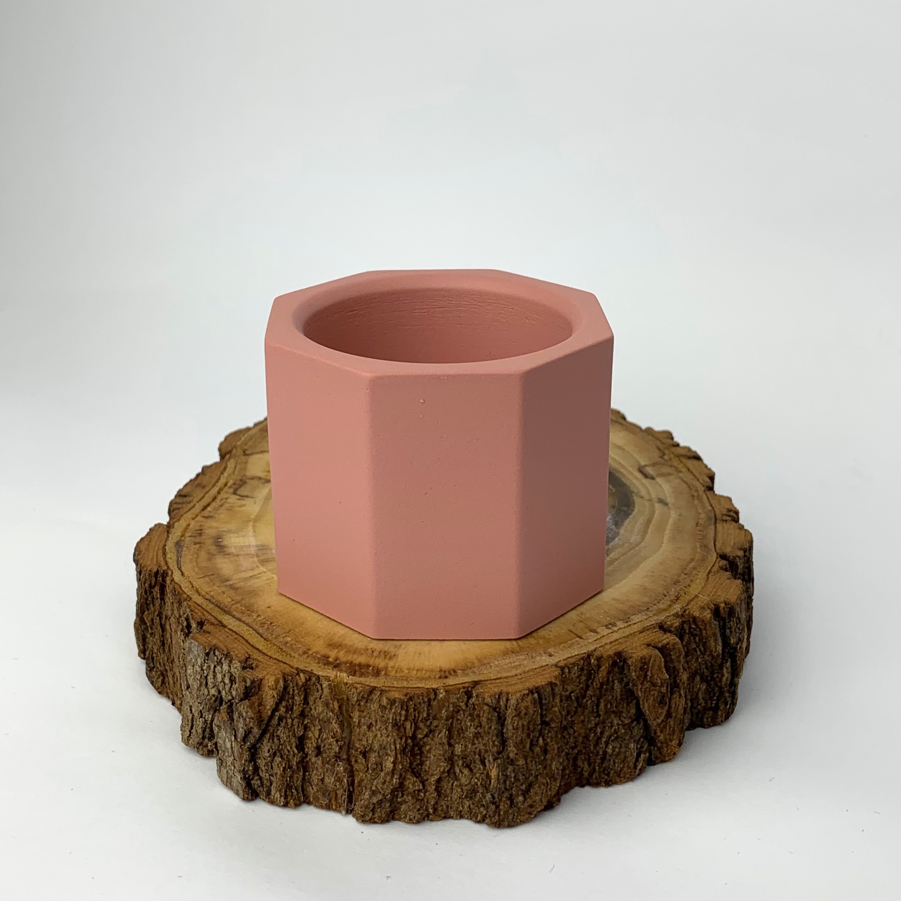 Гіпсове кашпо для свічок та моху KoTs 5p56 6 см Темно-рожевий