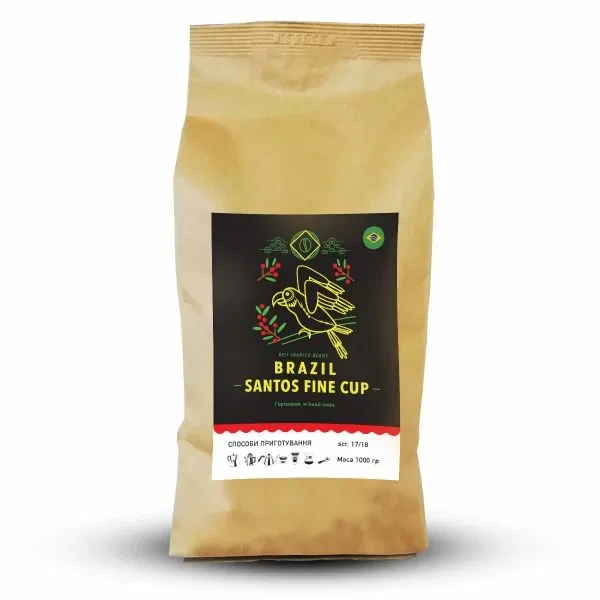 Кава в зернах Royal-Life Арабіка Бразилія Сантос 17/18 1 кг