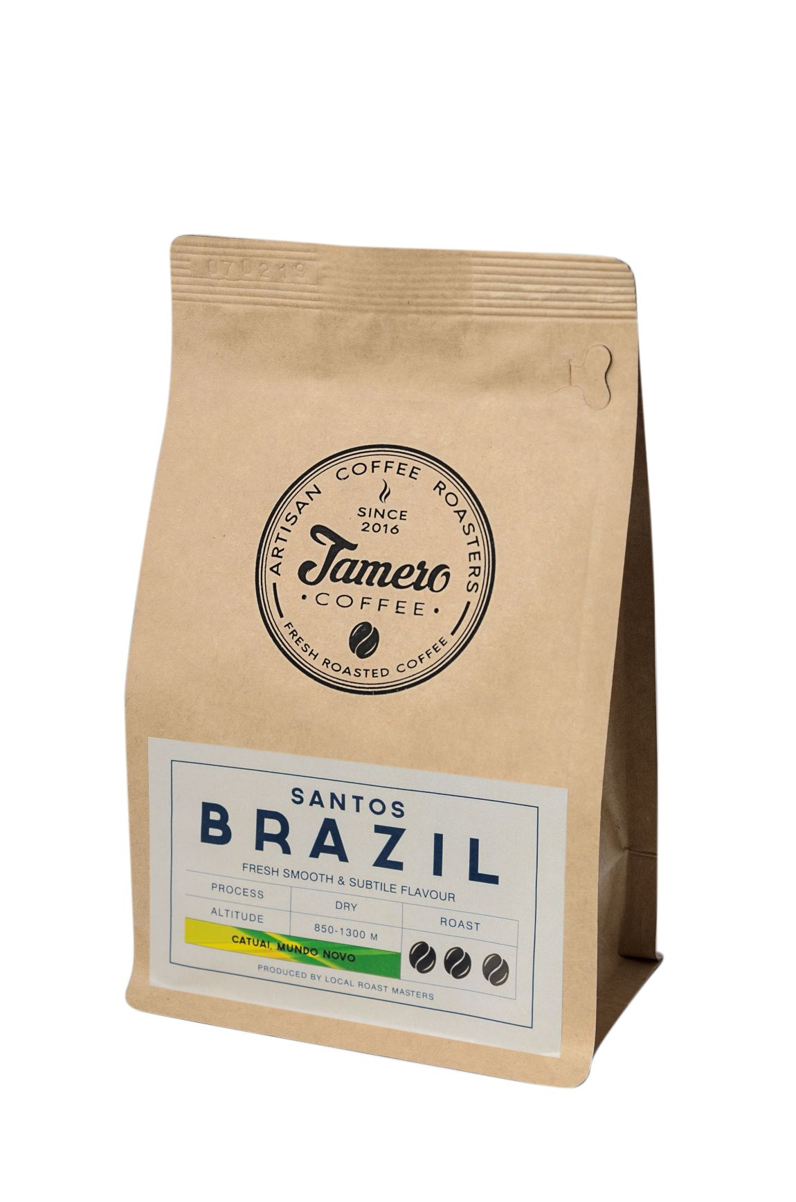 Кава в зерні свіжообсмажена Jamero Арабіка Бразилія Сантос 225 г