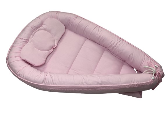 Кокон-позиціонер для новонароджених Baby Comfort зі знімним бортиком 87*55 см Ніжно-рожевий