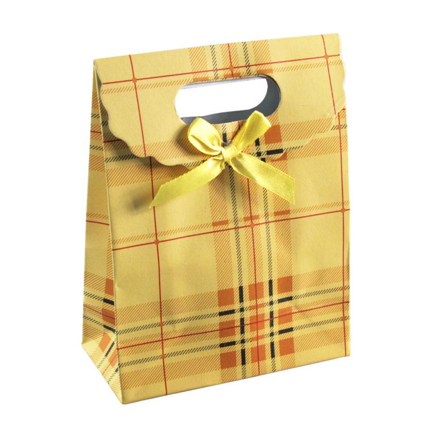 Сумочка подарочная Gift Bag Velcro Нонйокаж 16.5х12.5х6 см Светло-коричневый (11944)