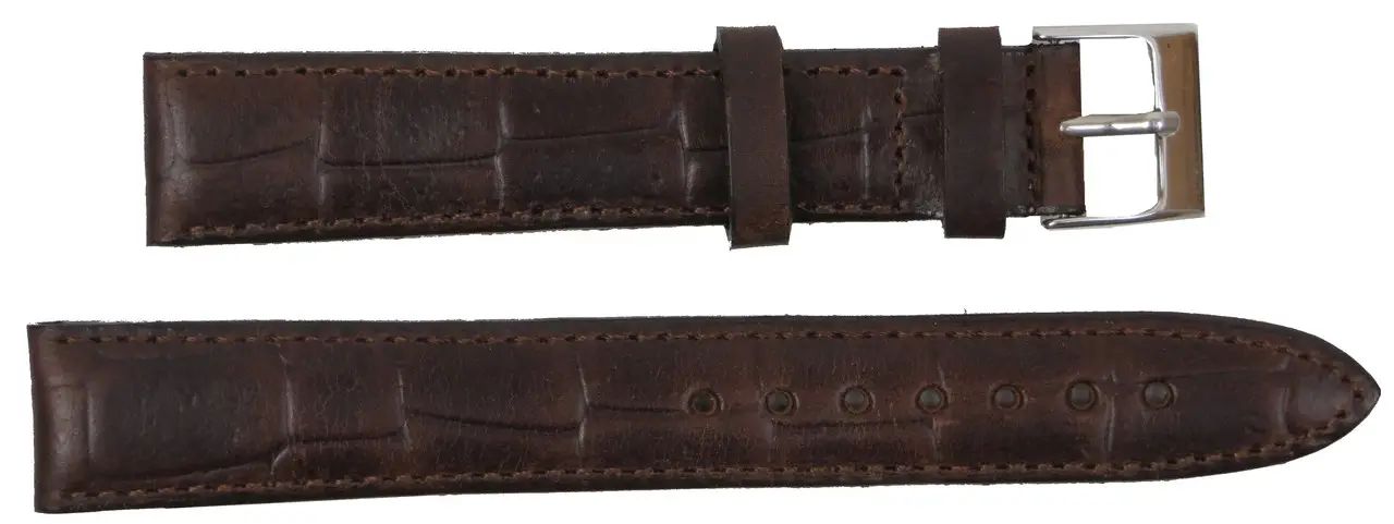 Ремешок для часов из кожи Mykhail Ikhtyar 18 мм Коричневый (S548-18S brown)