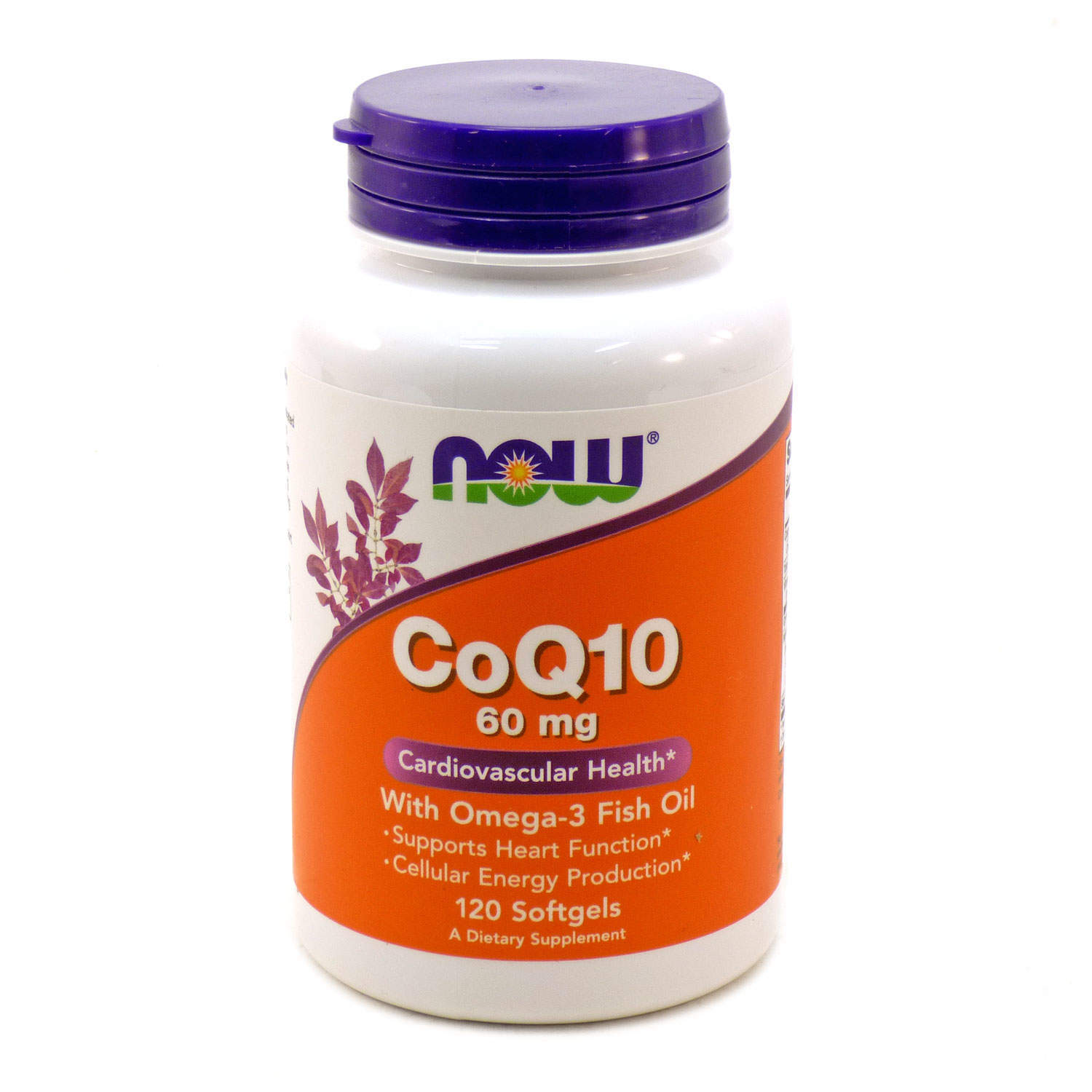 Коэнзим Q10 с рыбьим жиром Омега-3 CoQ10 with Omega-3 Fish Oil Now Foods 60 мг 120 гелевых капсул