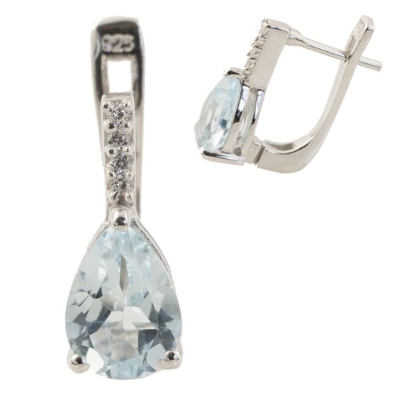 Серебряные серьги SilverBreeze с натуральным топазом 4.39ct (0513614)