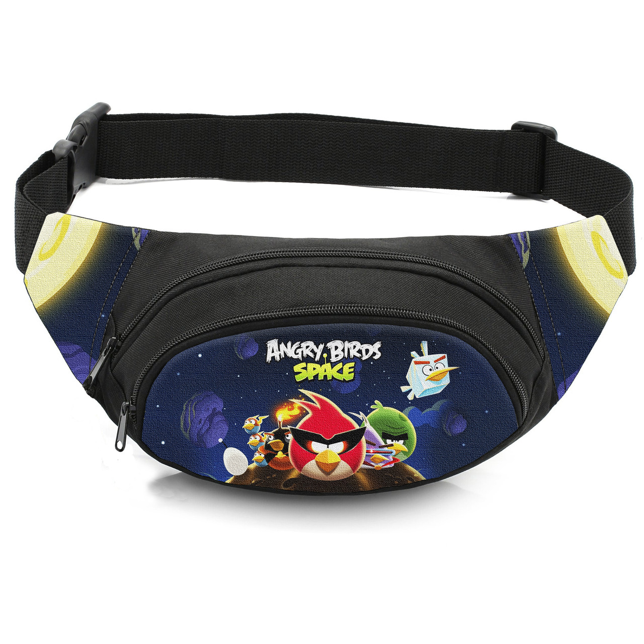 Дитяча сумка-бананка Angry Birds 32x8x13 см, чорна