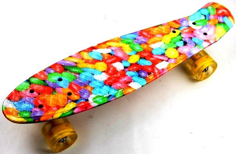 Підлітковий пенніборд із підсвічуванням усіх коліс Pennyboard "Caramel"