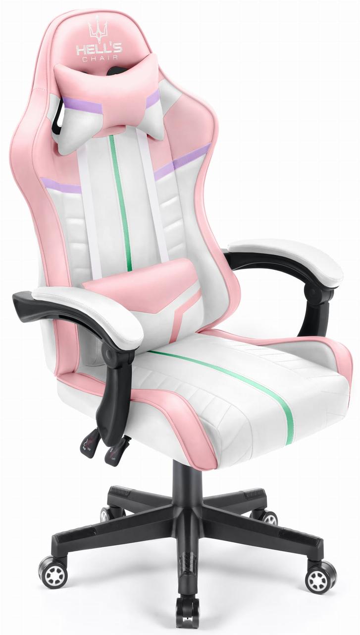 Комп'ютерне крісло Hell's Chair HC-1004 Rainbow PINK